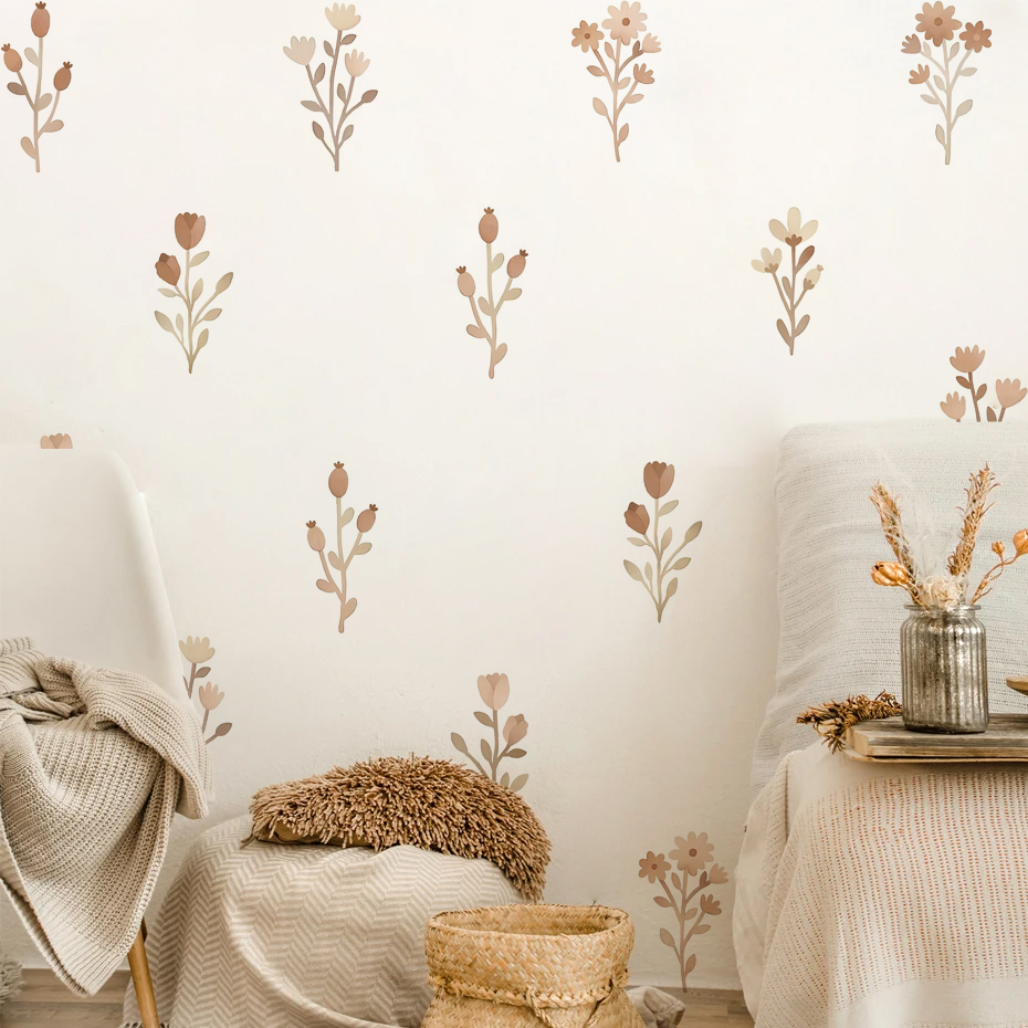 Baby Girl Nursery Quotes - Pegatinas de pared de flores para