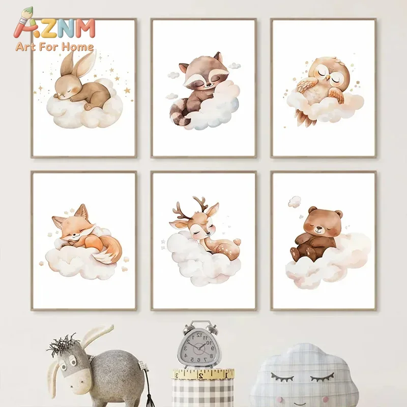 AZNM, cuadro en lienzo con mot - Baby Nursery Frames reseña y precio