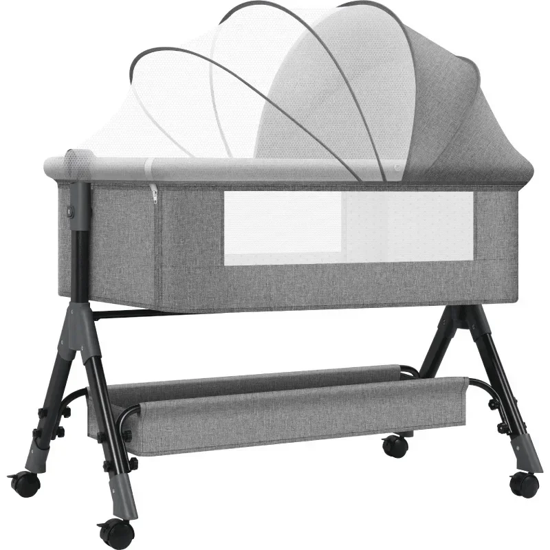 Cuna de empalme móvil, cuna mu - Baby Nursery Trolley reseña y precio