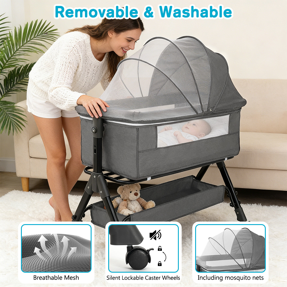Cuna para bebés 3 en 1, cuna p - Baby Nursery Trolley reseña y precio