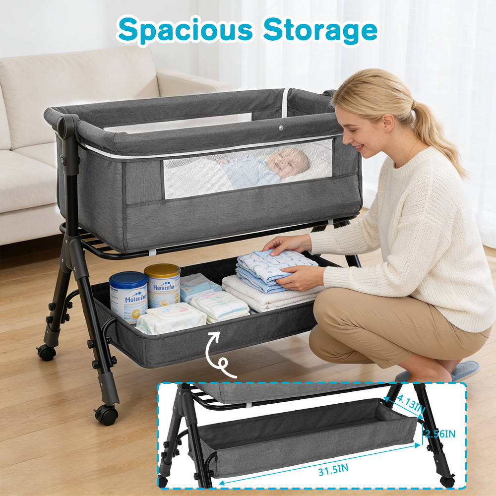 Cuna para bebés 3 en 1, cuna p - Baby Nursery Trolley reseña y precio
