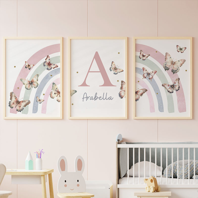 Arte de pared personalizado co - Baby Nursery Decor Girl reseña y precio